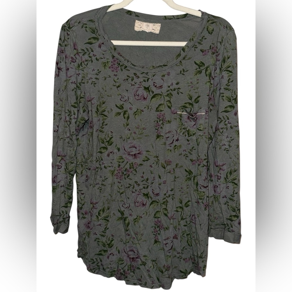 T.La Anthropology Floral Blouse
